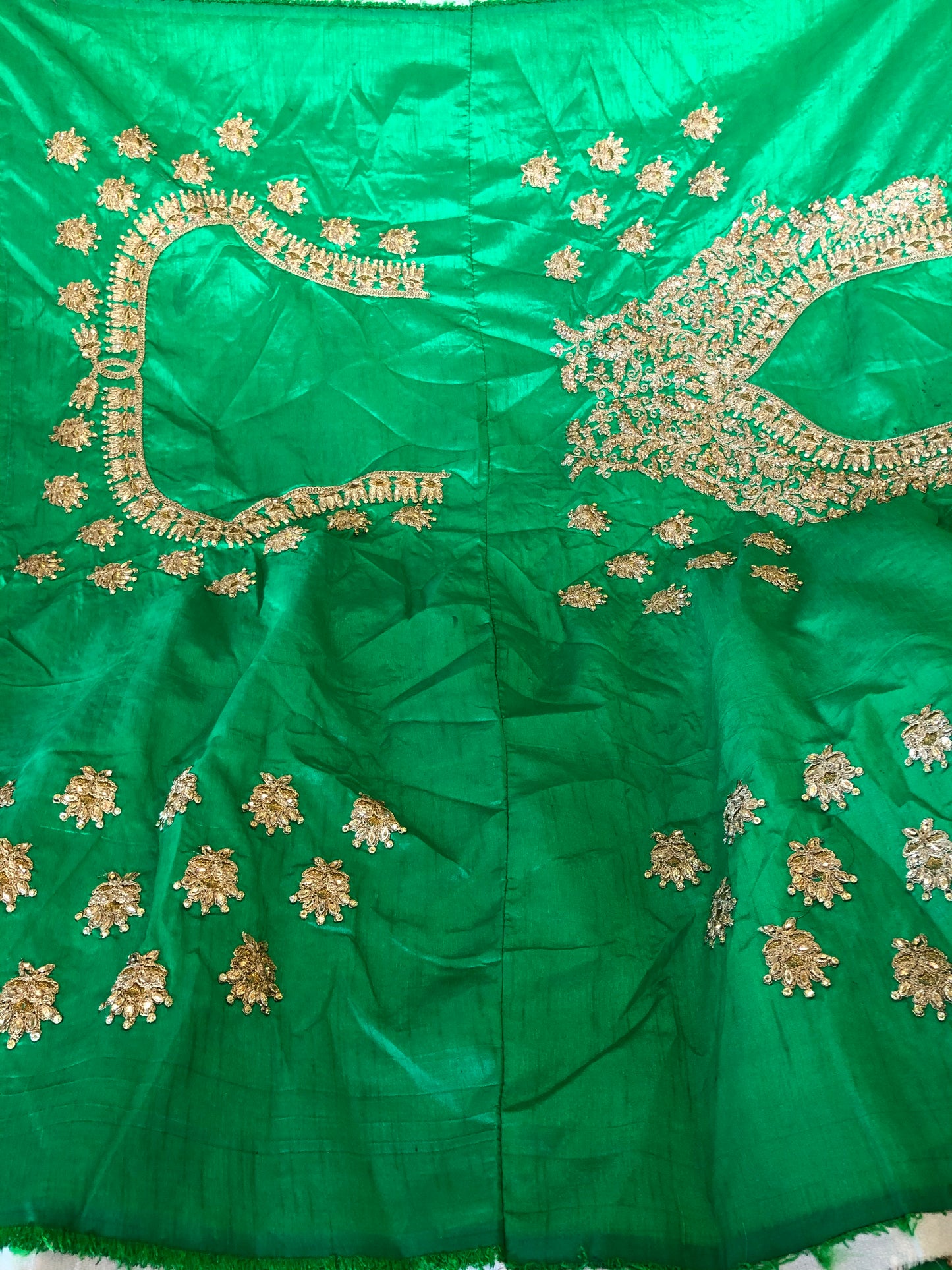 Beautiful designer silk lengha suit