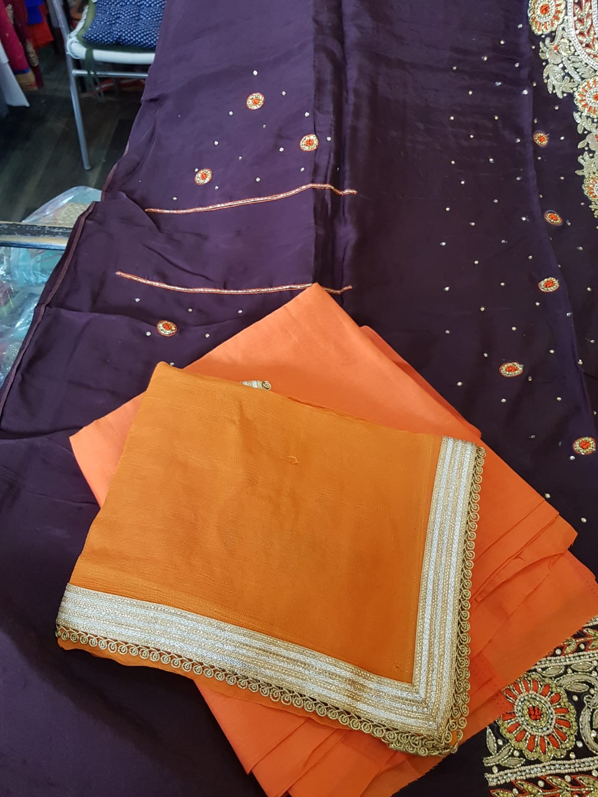 Beautiful designer unstitched punjabi patiala suit