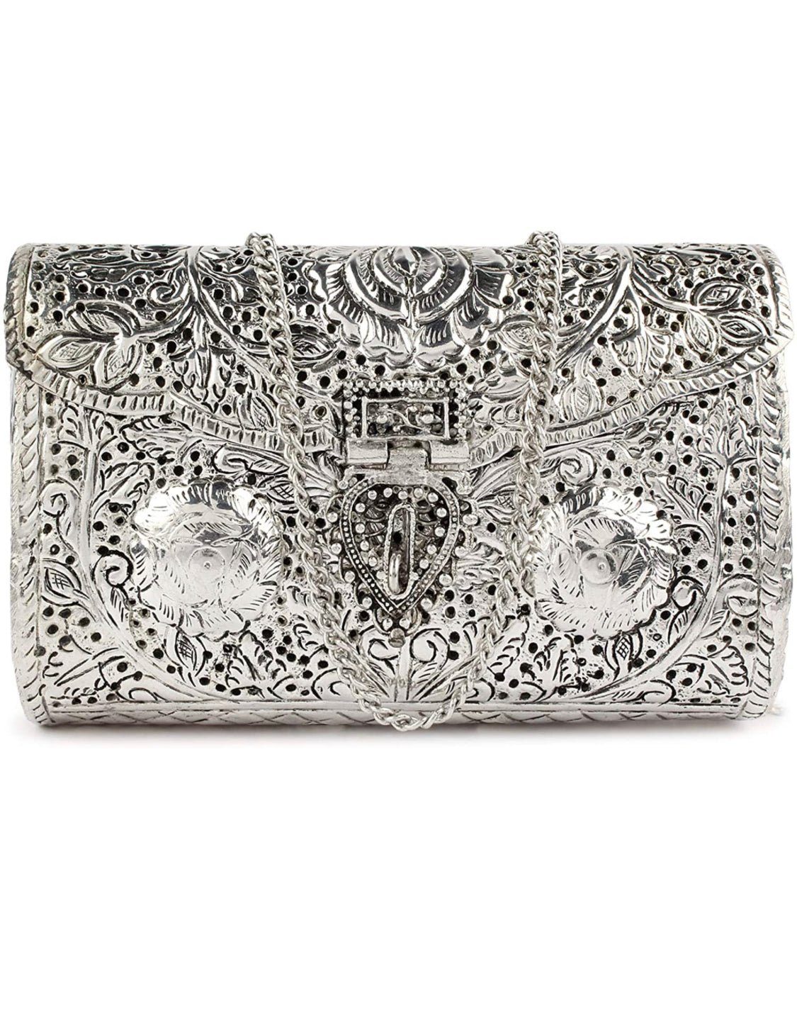 Beautiful designer Women's Antique Brass Purse Ethnic Handmade Metal Clutch Bag