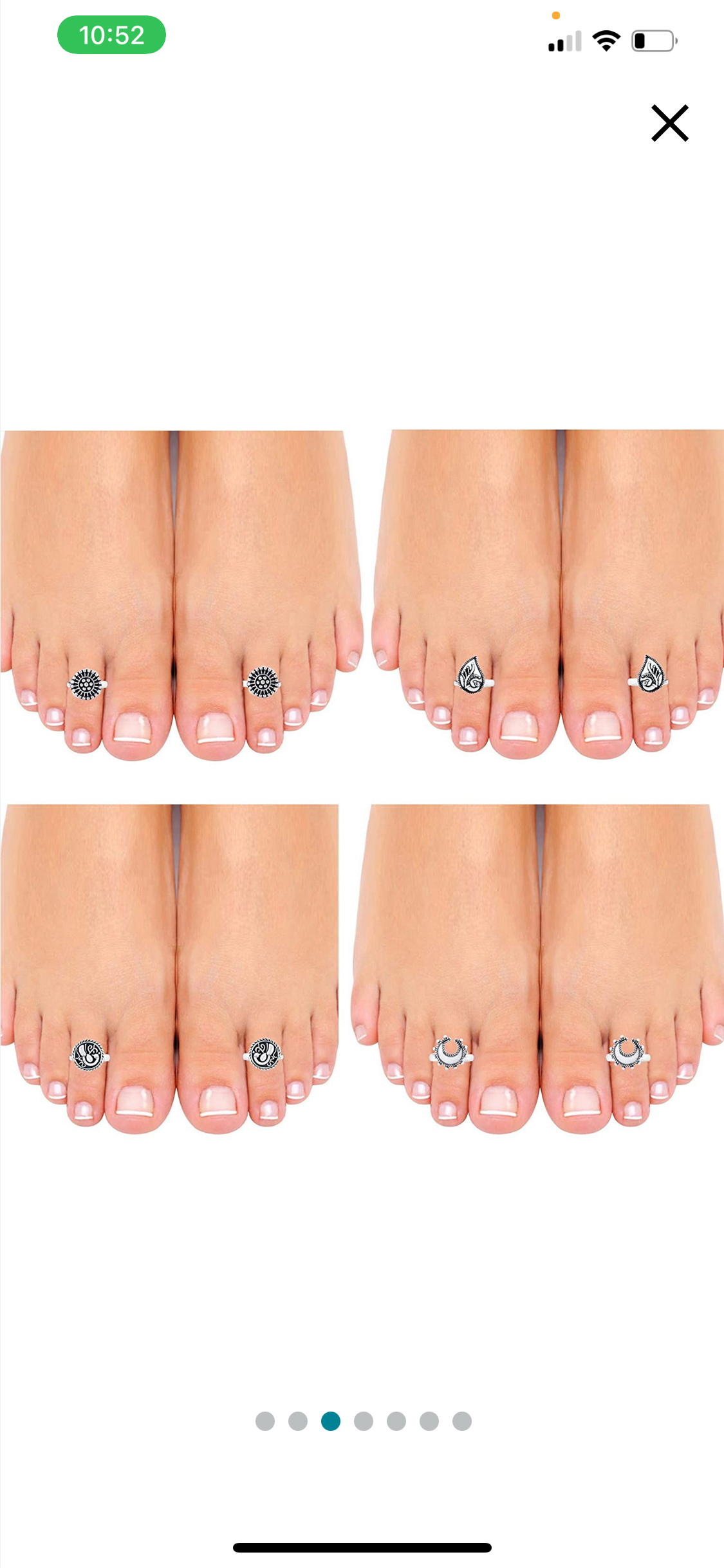 Beautiful designer toe rings