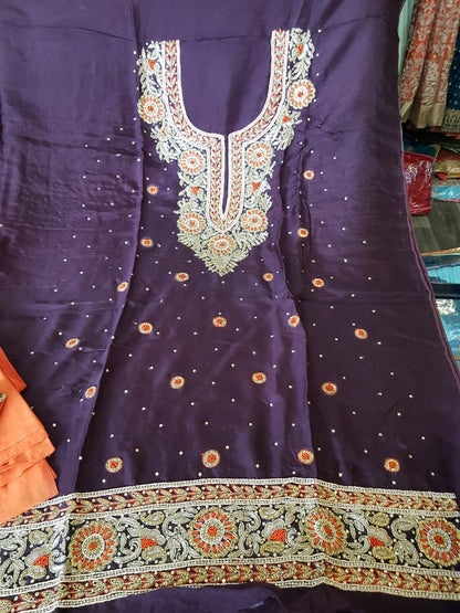 Beautiful designer unstitched punjabi patiala suit