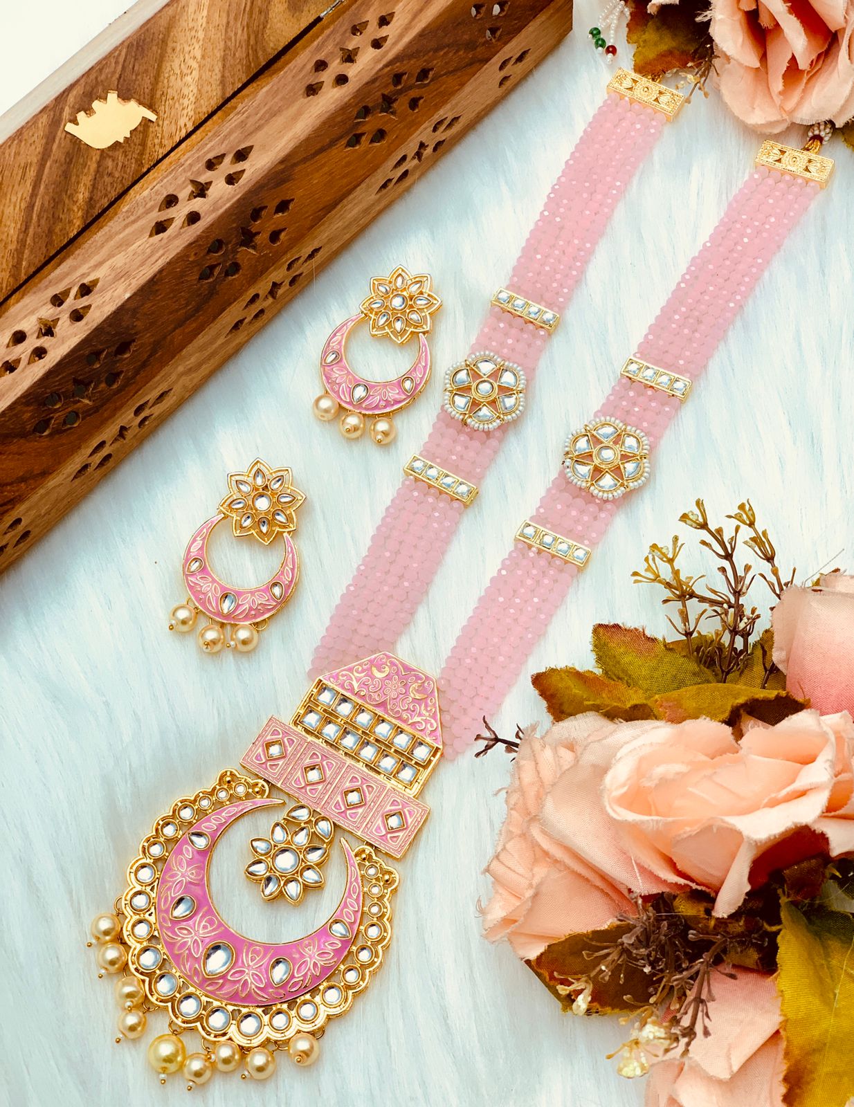 Beautiful designer long necklace set