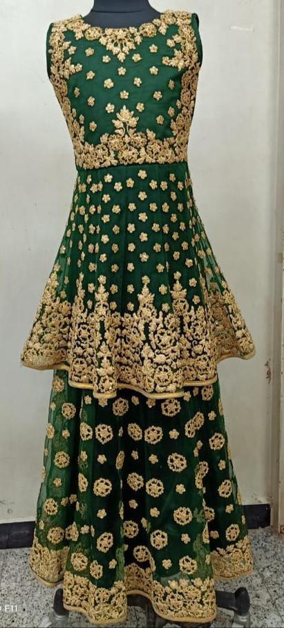 Beautiful designer long top lengha suit