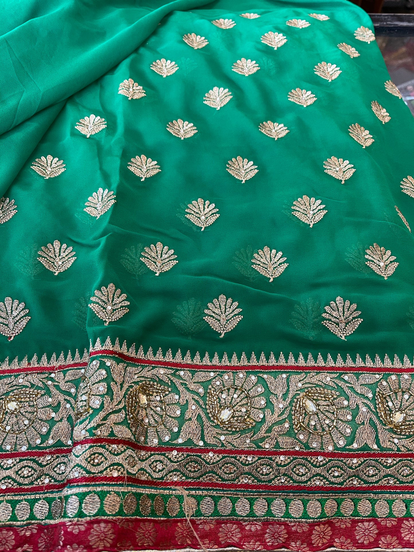 Beautiful designer heavily embroidery saree