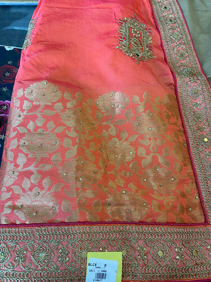 Beautiful designer half & half silk saree