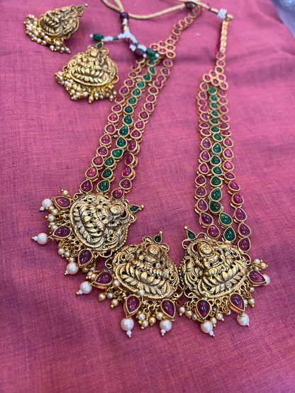 Beautiful designer brass temple jewellery