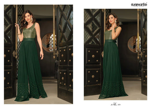 Beautiful designer indo western jump suit