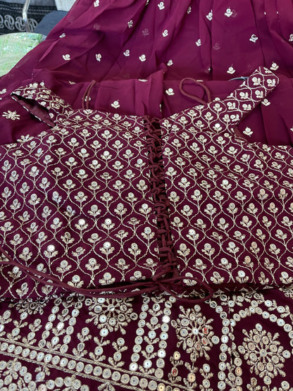 Beautiful designer ready made lengha suit