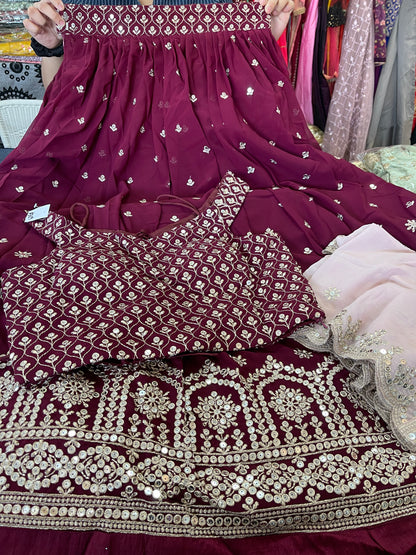 Beautiful designer ready made lengha suit