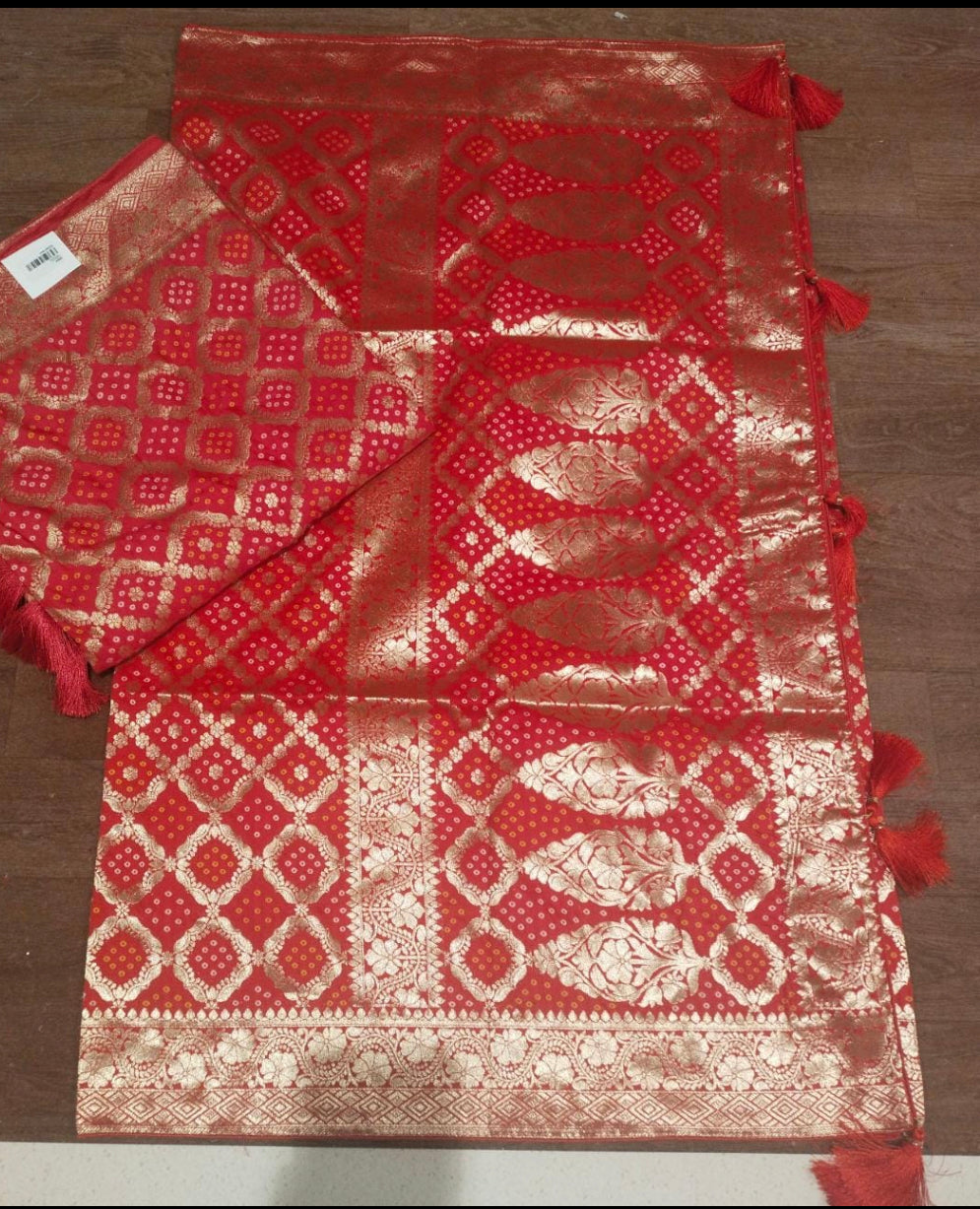 Beautiful designer bridal pure silk dupptta