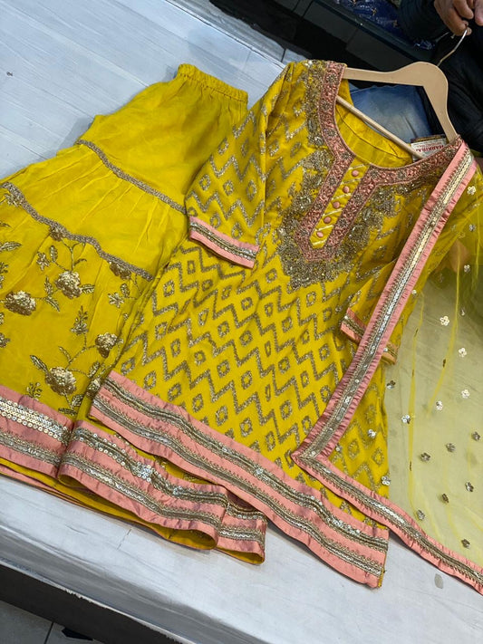 Beautiful designer Sharara suit