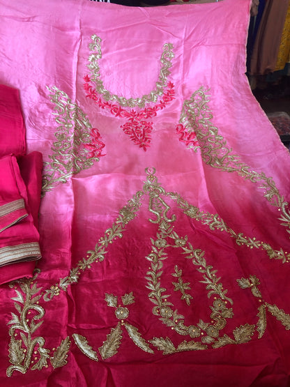 Beautiful designer unstitched punjabi patiala suit