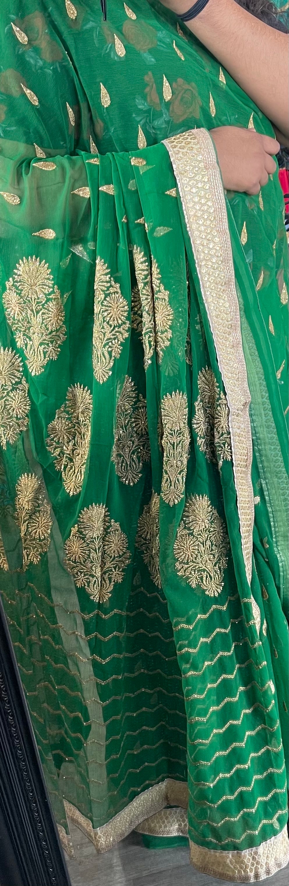 Beautiful designer embroidery saree