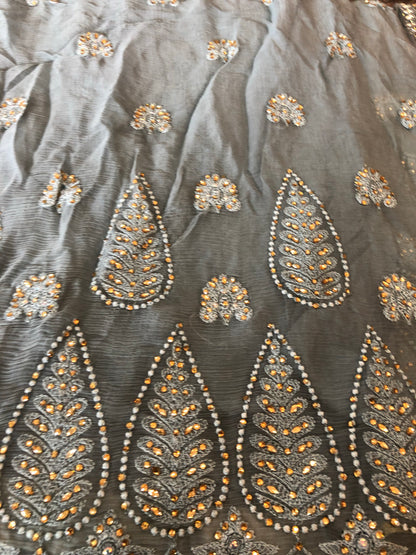 Beautiful designer lucknowi embroidery saree