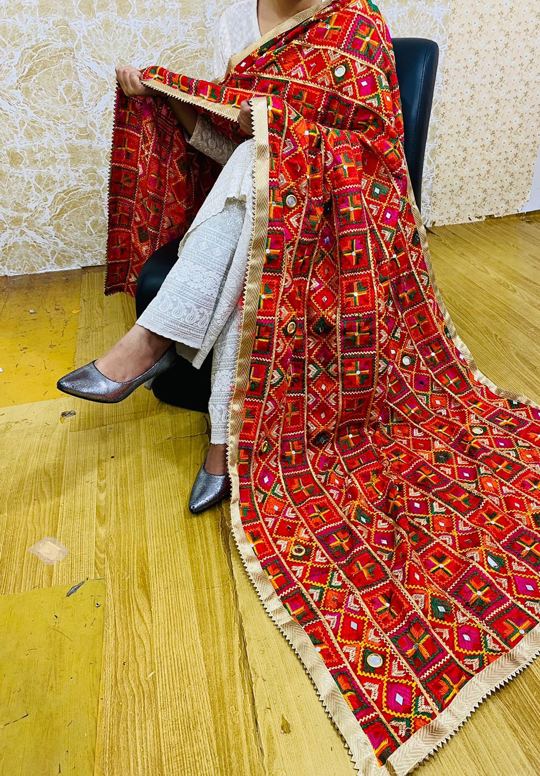 Beautiful designer phulkari dupptta