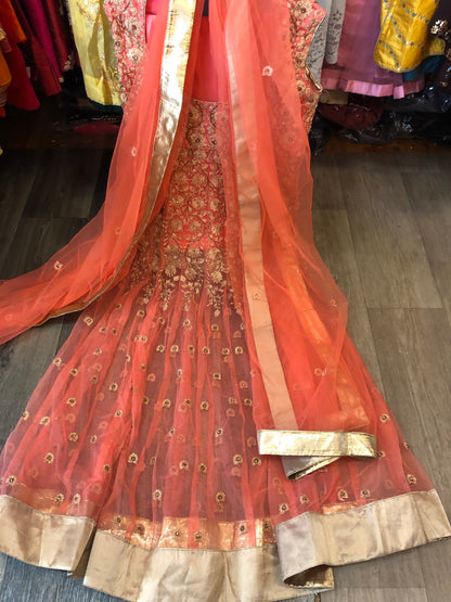 Beautiful designer long top lengha choli