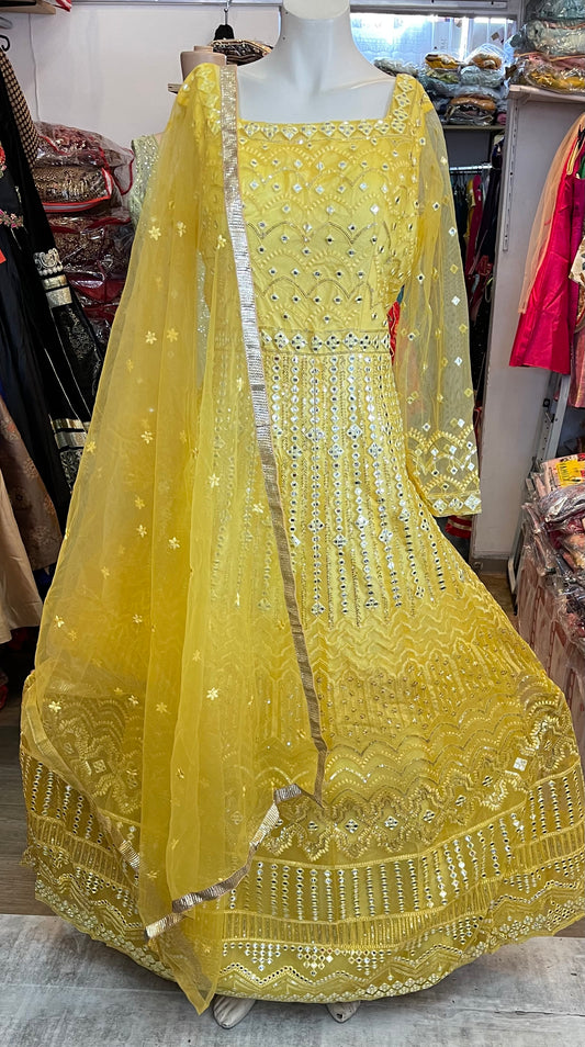 Beautiful designer gown style anarkali suit