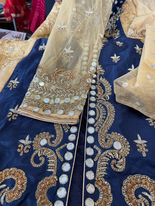 Beautiful designer long top lengha