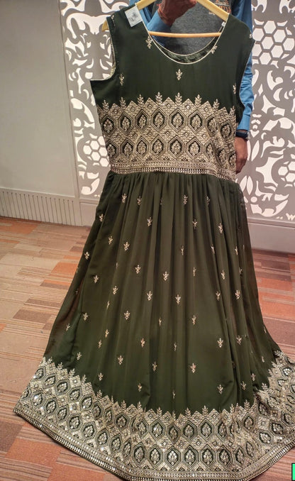 Beautiful designer gown style anarkali suit