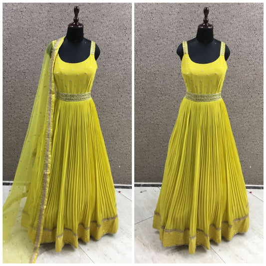 Beautiful designer gown style anarkali suit