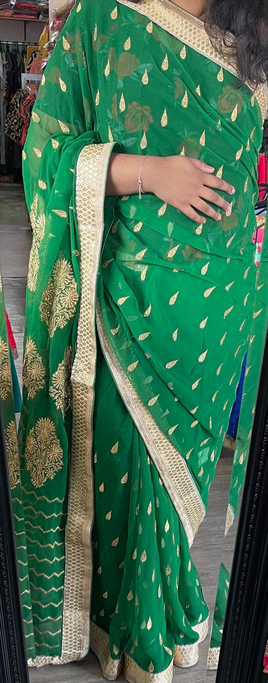 Beautiful designer embroidery saree