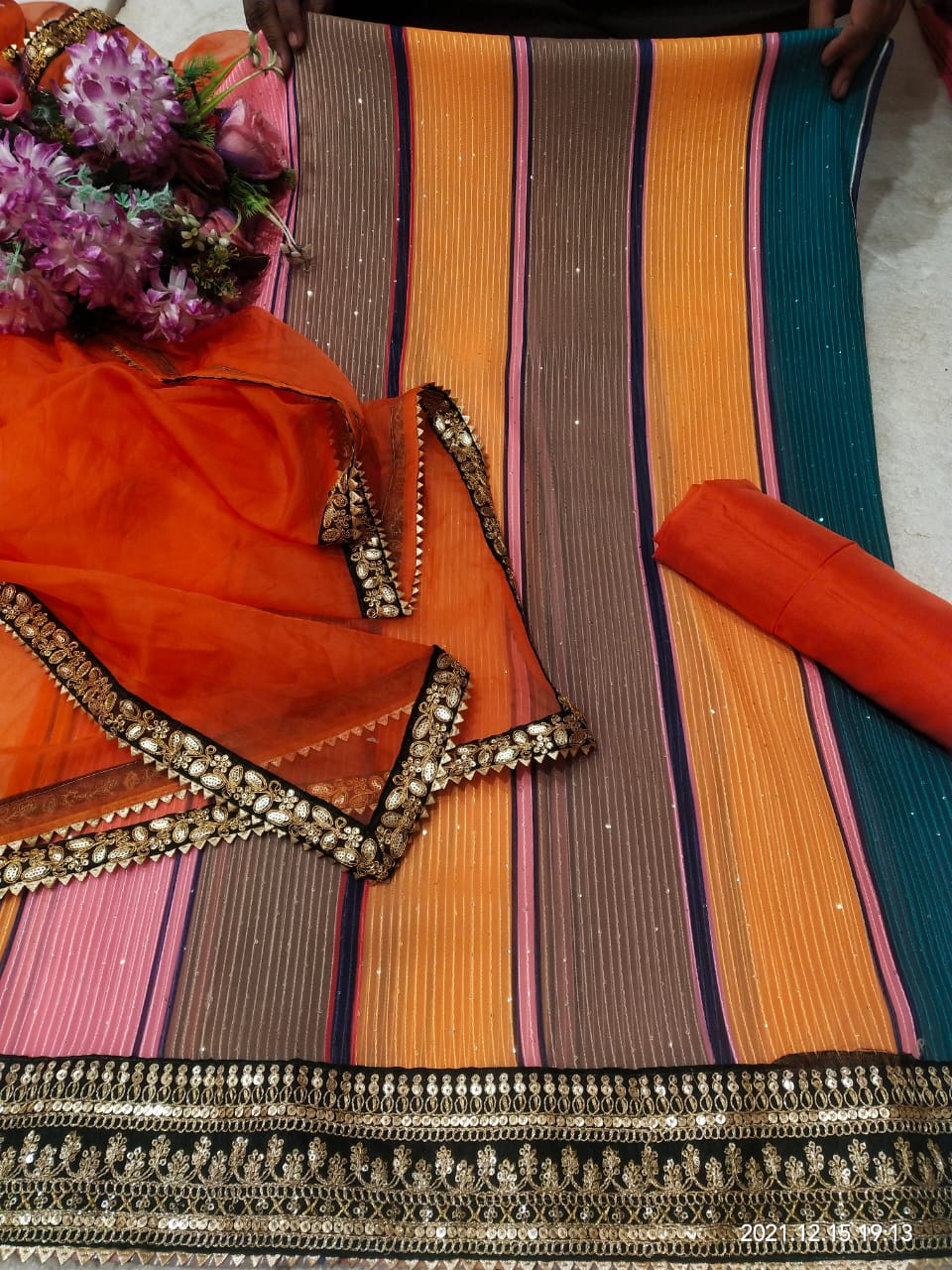 Beautiful designer unstitched punjabi patiala suit