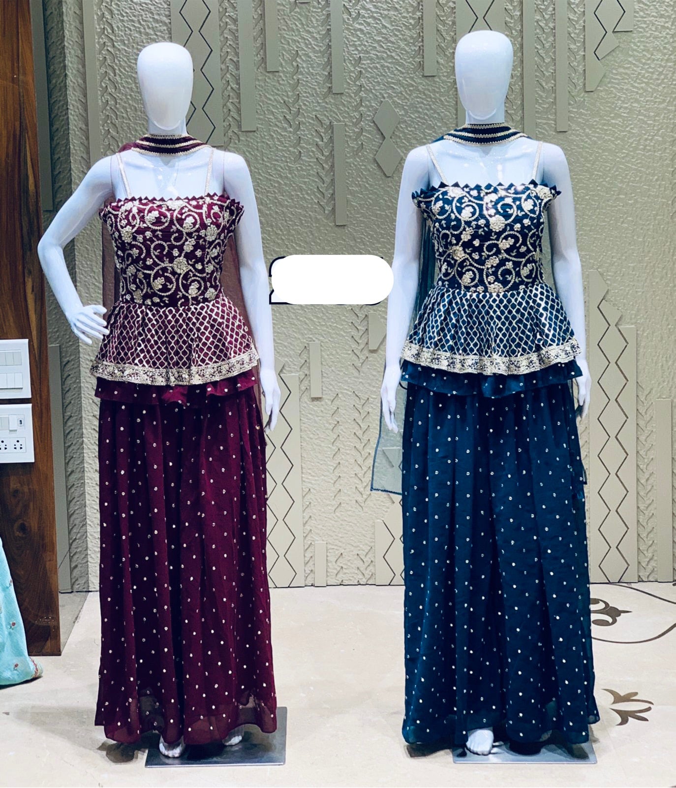 Beautiful designer indo western style lengha choli