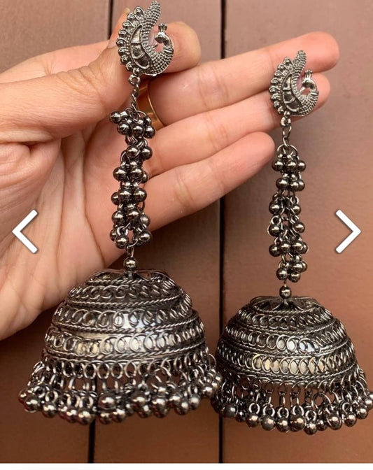 Beautiful designer oxidised jhumki