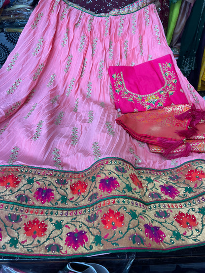 Beautiful designer semi stitch lengha choli