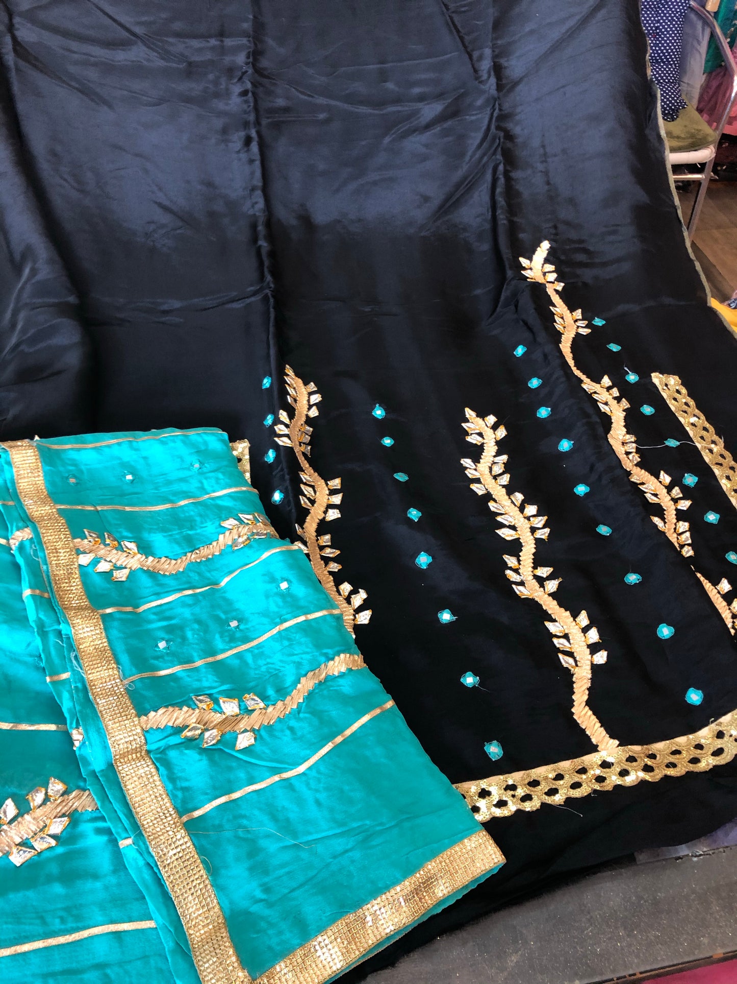 Beautiful designer unstitched punjabi patiala suit