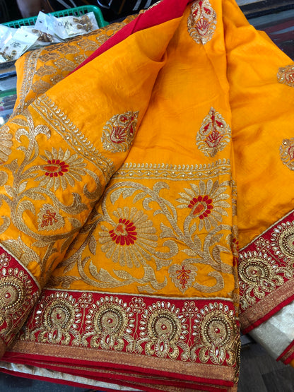 Beautiful designer fully embroidery saree