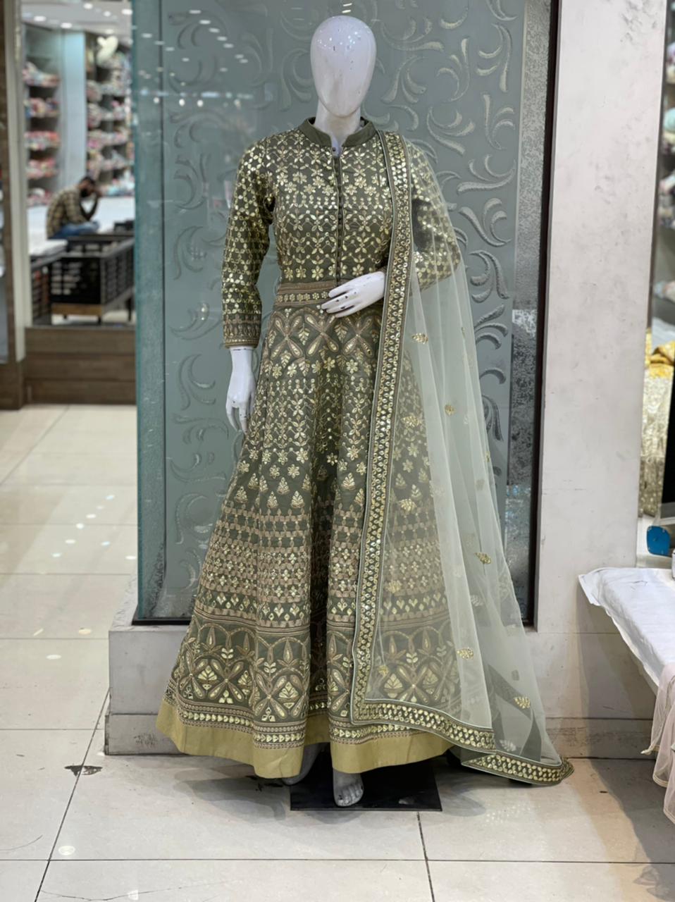 Beautiful designer gown style anarkali suit