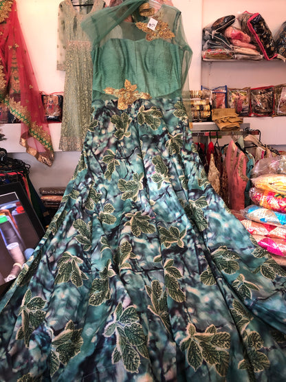 Beautiful designer floral printed gown