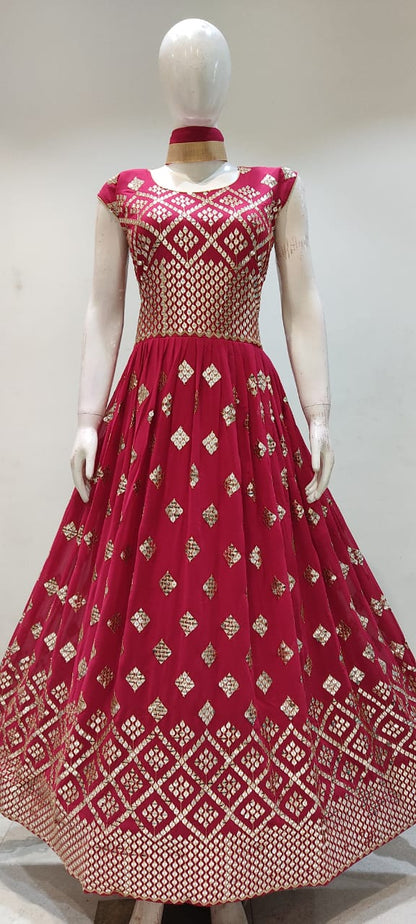 Beautiful designer gown style anarkali suit