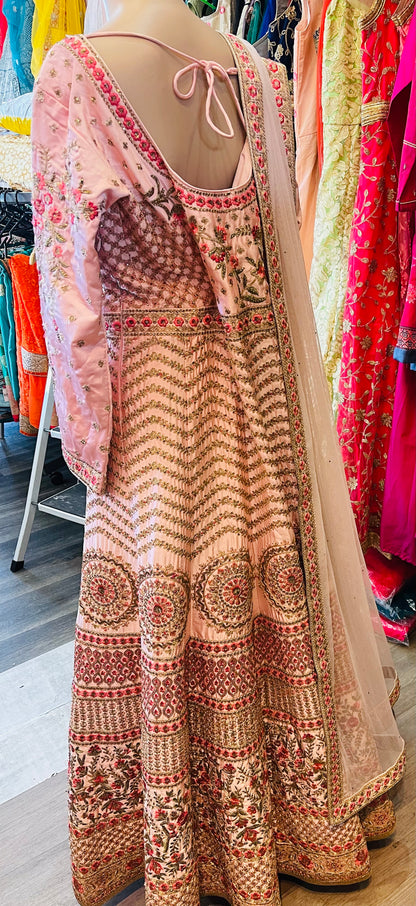 Beautiful designer long top lengha suit