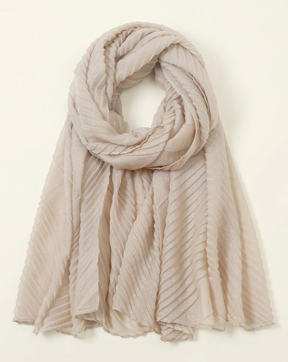 Beautiful designer pleated cotton scarf