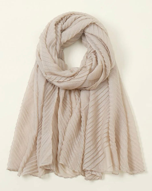 Beautiful designer pleated cotton scarf