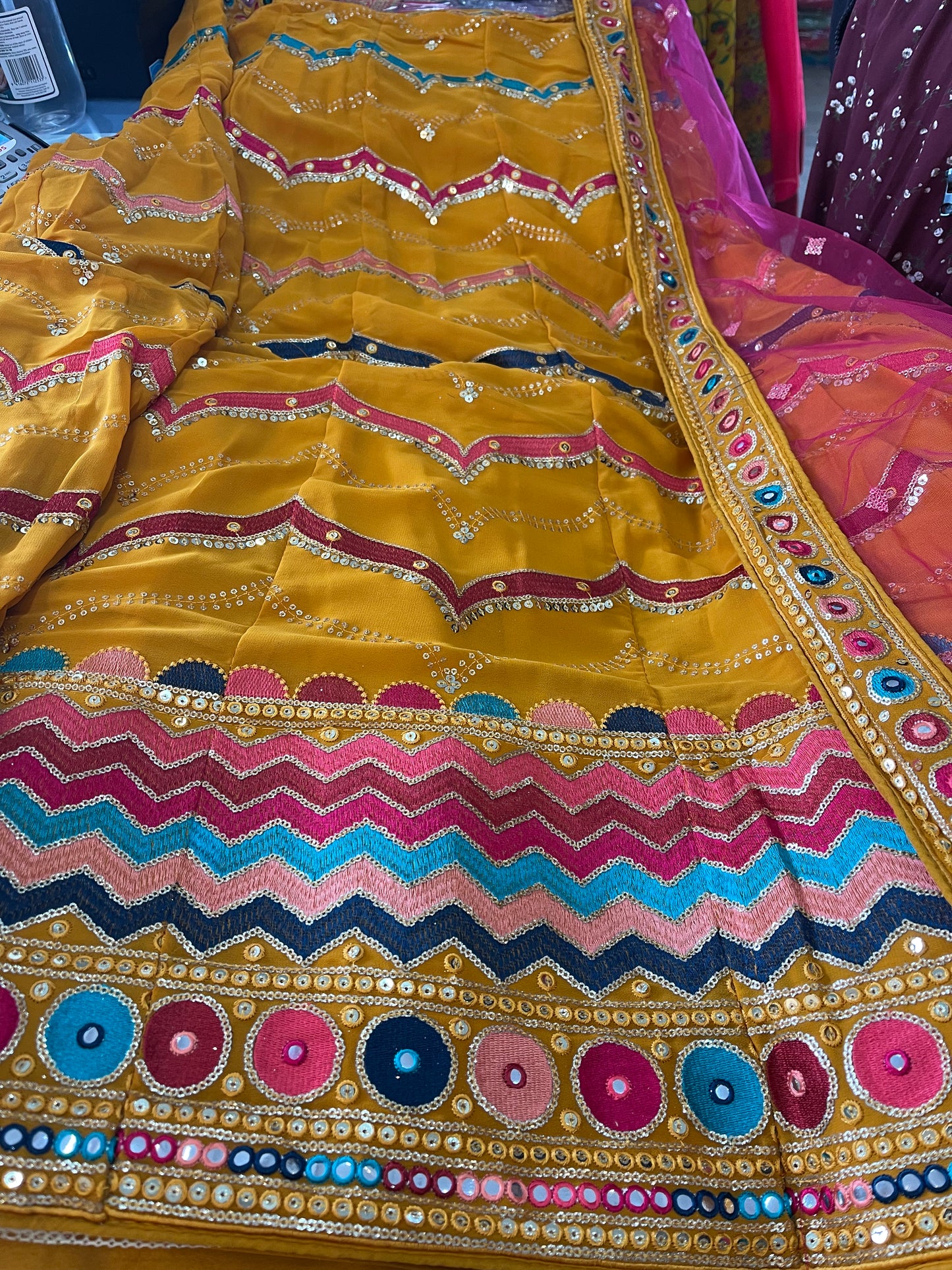 Beautiful designer unstitched lengha