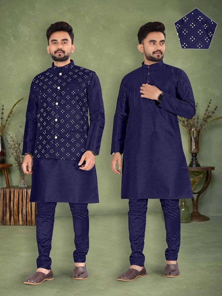 Beautiful designer menwear kurta pyjama with koti