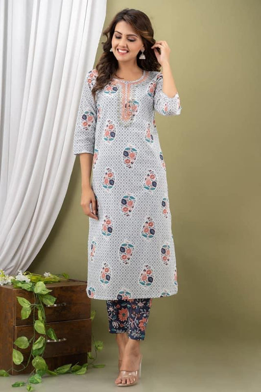 Beautiful designer kurti with Pakistani pants