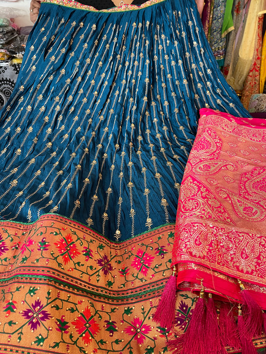 Beautiful designer semi stitch lengha choli