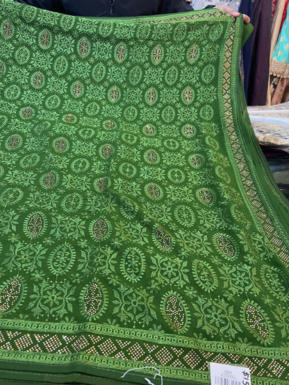 Beautiful designer lucknowi embroidery saree