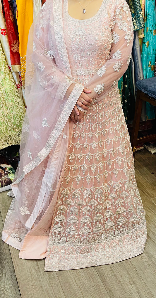 Beautiful designer long top lengha suit