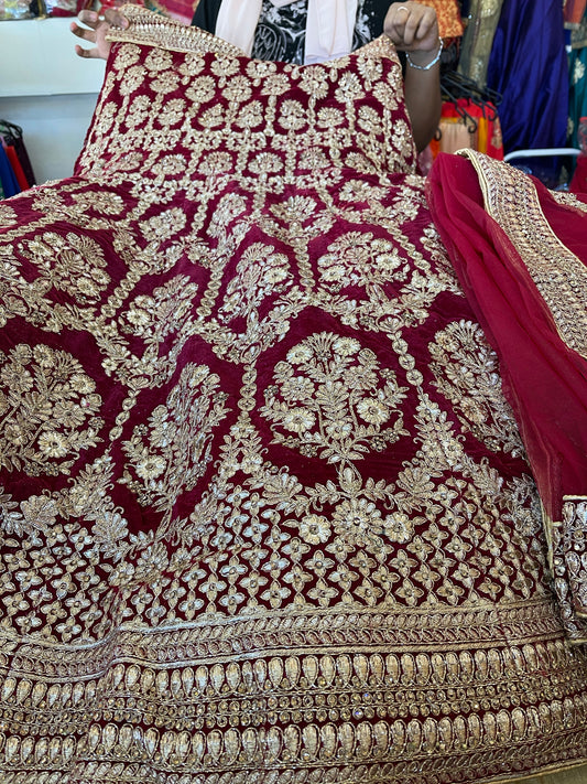 Beautiful designer heavily embroidery lengha choli