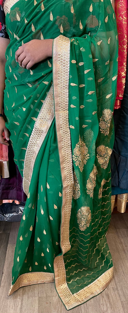 Beautiful designer embroidery saree