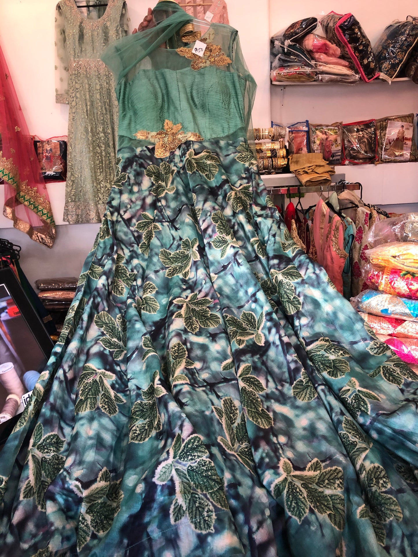 Beautiful designer floral printed gown