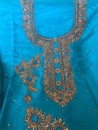 Beautiful designer unstitched punjabi patiala suit