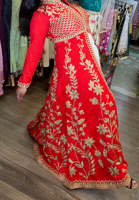 Beautiful designer long top lengha