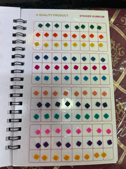 Multicolor velvet bindi book