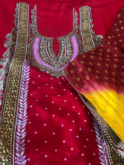 Beautiful designer unstitched punjabi patiala suit